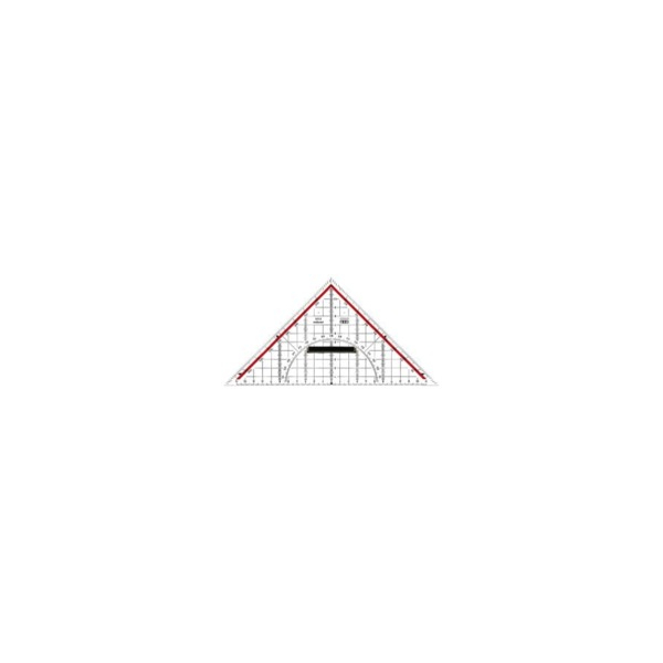 4004627413003 - Geometriedreieck 23230100 Hypotenuse 220mm mit Griff transparent 4004627413003 M+R