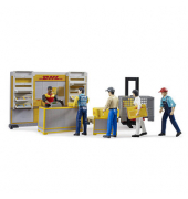 bworld 62251 DHL Paketshop mit Handhubstapler Spielset