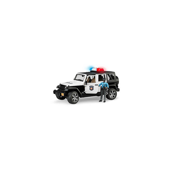 4001702025267 - Bruder 02526 Jeep Wrangler Unlimited Rubicon Polizei mit Polizist und Ausrüstu