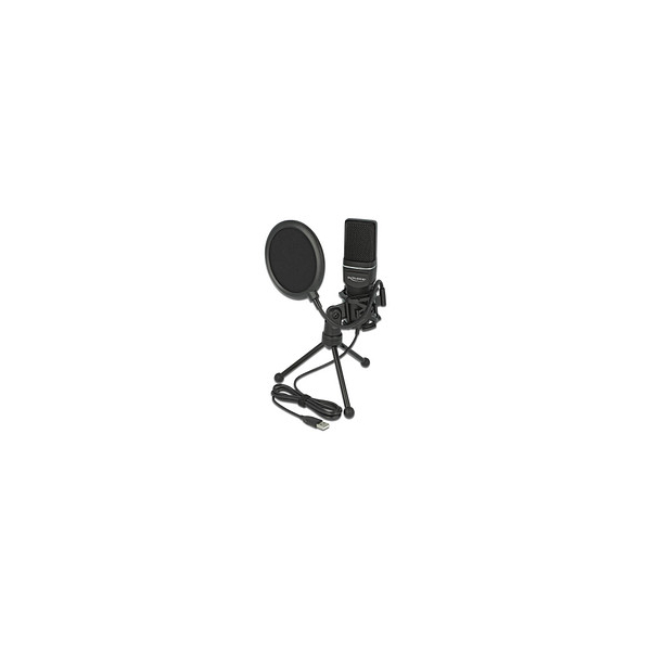 4043619663316 - DeLOCK USB Condenser Microphone Set for Podcasting Gaming and Vocals - Mikrofon - USB - Schwarz