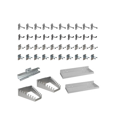 Haken-Sortiment 45-teilig Lochwand-Haken-Sortiment