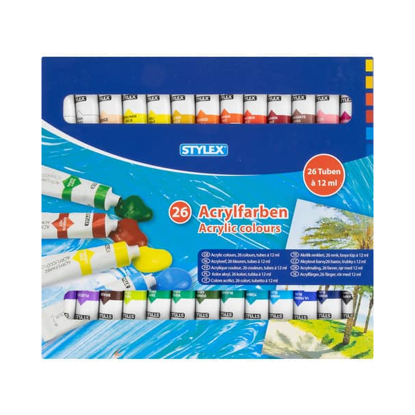 4044186286274 - 28627 Acrylfarbe 25 Farben 4044186286274 STYLEX