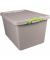 Aufbewahrungsbox Recycling 96RDG, 96 Liter mit Deckel, außen 715x495x400mm, Polypropylen, 100 % recycelt taubengrau