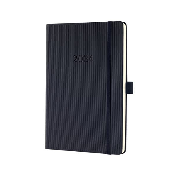 4004360791550 - Buchkalender C2514 Conceptum schwarz 1 Woche   2 Seiten 148x213cm (A5) 2025 4004360791550 Sigel