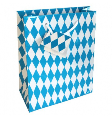 Geschenktasche 1502-2600 Bayernraute, allgemein, Kordelband mit Geschenkanhänger, Bayernraute, 18cm x 21cm