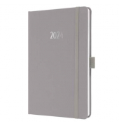 J4403 Buchkalender 2024 A5 pearl grey