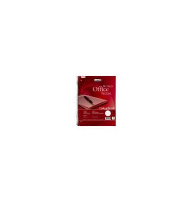 Collegeblock 355408028 Office, Lineatur 22 / liniert mit Rand innen, A4+, 70g, rot, 80 Blatt