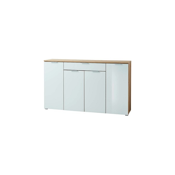 4005949398320 - Sideboard TELDE 3983-242 weiß navarra-eiche 5 Fachböden 1790 x 400 x 1050 cm 4005949398320 GERMANIA