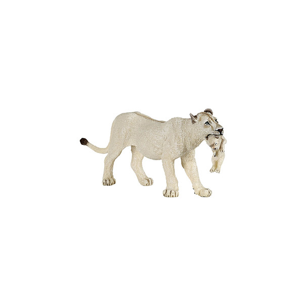 3465000502034 - Wildtiere der Welt 50203 Weiße Löwin mit Juntier Spielfigur 3465000502034 papo