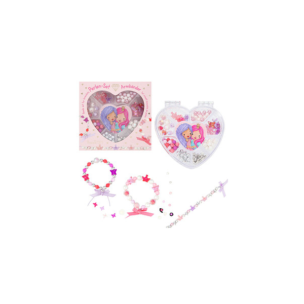 4010070577704 - Princess Mimi Beads Set For Bracelets Perlenmischung Pink - Rot - Weiß 110 Stück(e) (411472)