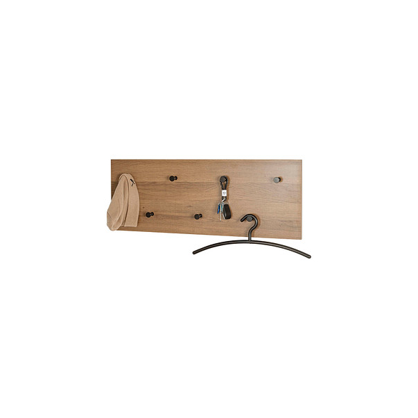 4001070371423 - Wandgarderobe 37142 eiche Holz 7 Haken 800 x 300 cm 4001070371423 HAKU Möbel