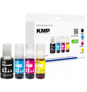 4 KMP schwarz, cyan, magenta, gelb Tintenflaschen kompatibel zu EPSON 102 (T03R640)