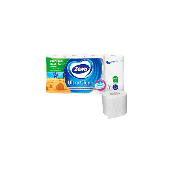 7322541452739 - Toilettenpapier Ultra Clean 830511 4-lagig weiß 135 Blatt Rolle 7322541452739 8 Rolle