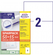 Etiketten ultragrip SPARPACK 50 + 15 Blatt 6604, weiß 210x148mm, rechteckig, 