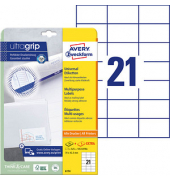 Etiketten ultragrip 6174, weiß 70x42,3mm, rechteckig, 