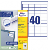 Etiketten ultragrip 3657-200, weiß 48,5x25,4mm, rechteckig, 