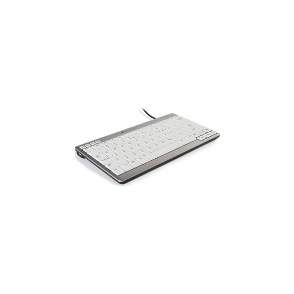 8719274671893 - BakkerElkhuizen UltraBoard 950 USB Tastatur US-Englisch QWERTY Silber Weiß Multimediatasten USB-Hub