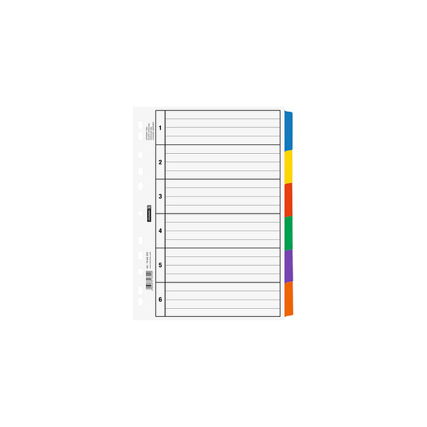 4003273133990 - Ordnerregister Vollformat blanko weiß 6-teilig 4003273133990 Brunnen