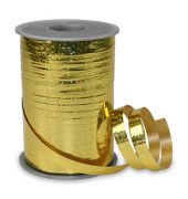 PRÄSENT Geschenkband HOLLY Holographic gold 10 mm x 200 m