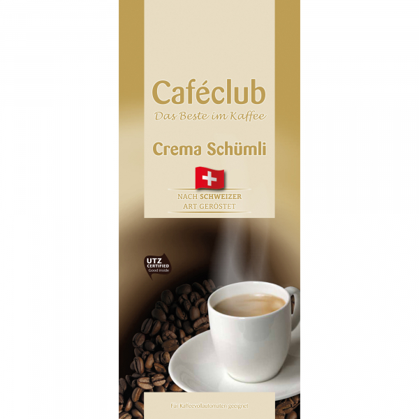 8712500011500 - Kaffee Cafeclub Crema Schümli 798 ganze Bohne 1kg 8712500011500 1000 Gramm