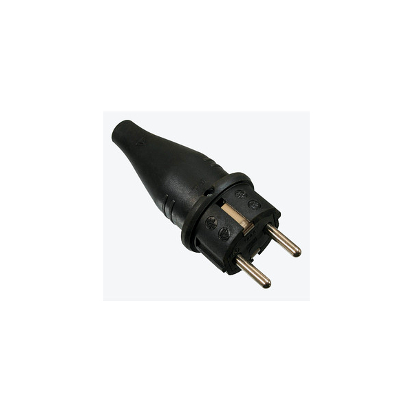 4011160604126 - Asschwabe - as Schwabe Vollgummi Schutzkontakt Schukostecker 230V 16A IP44 bis max 3×15 mm²