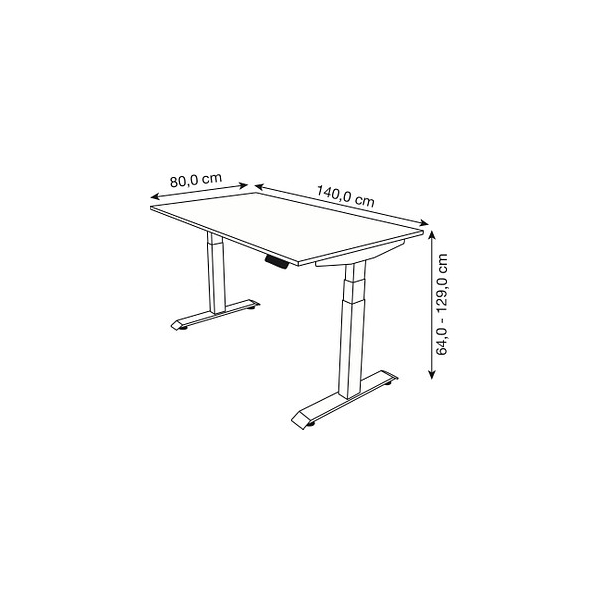 Kerkmann Move 4 Elektrisch Höhenverstellbarer Schreibtisch Eiche ...