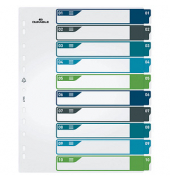 DURABLE Ordnerregister Überbreite 1-10 farbig 10-teilig, 1 Satz