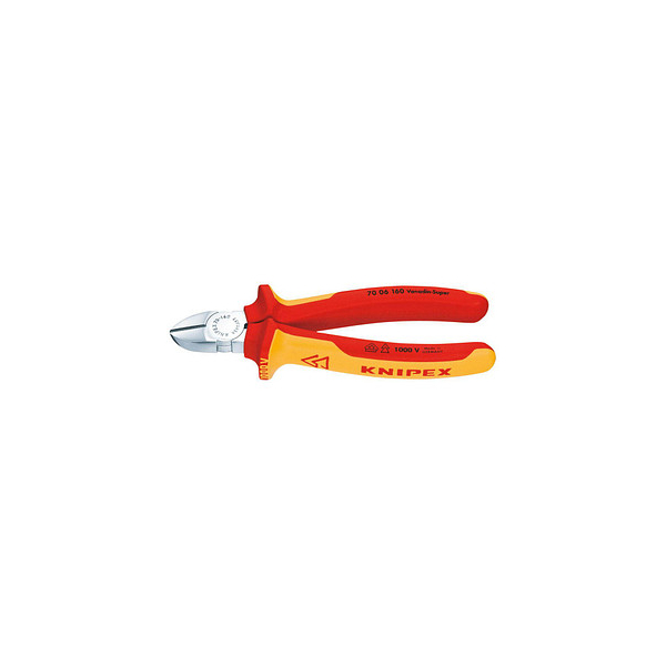 4003773018124 - Seitenschneider isoliert Schnitt verchromt vde Länge 125 mm 7006125 - Knipex