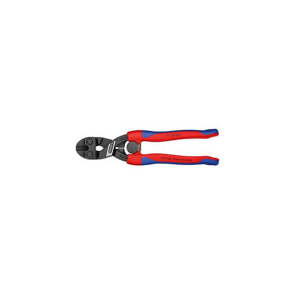 4003773066873 - CoBolt Kompakt-Bolzenschneider mit Mehrkomponenten-Hüllen schwarz atramentiert 200 mm ArtNr 71 22 200 - Knipex