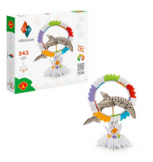 invento Bastelset Origami 3D Delfin mehrfarbig