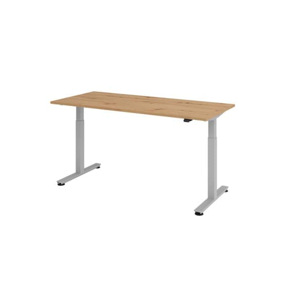 4032062189214 - Schreibtisch VXMST19 R S  180x80cm (BxT) rechteckig asteiche   Silber 4032062189214 Hammerbacher