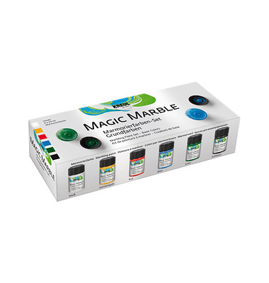 6 KREUL Magic Marble Marmorierfarben farbsortiert 6 x 20,0 ml