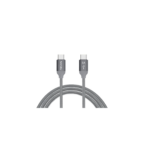 4250686406535 - USB C USB-Kabel mit Emarker Chip 10 m silber 4250686406535 nevox