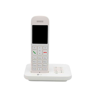 Telekom Sinus A12 Schnurloses Telefon - weiß mit Bürobedarf Thüringen Anrufbeantworter