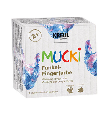 4 KREUL MUCKI Funkel Fingerfarben farbsortiert