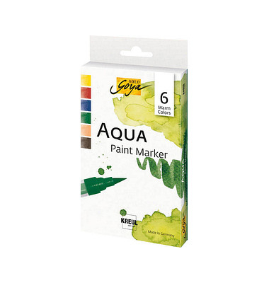 6 KREUL SOLO Goya Warm Color Aquarellmarker farbsortiert