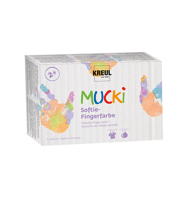 6 KREUL MUCKI Softie Fingerfarben farbsortiert