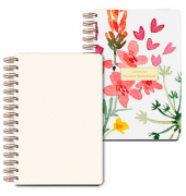 LUMA Notizbuch Pocket Flower ca. DIN A5 blanko, mehrfarbig Hardcover 100 Seiten