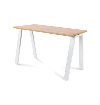 Schreibtisch Blanca 2000MIM08, 72cm (H), 120x60cm (BxT), rechteckig, eiche / Weiß