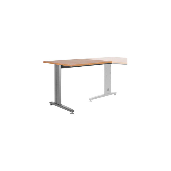 8427951210272 -  METAL Anstell- METAL Schreibtisch eichegrau rechteckig T-Fuß-Gestell grau 1000 x 600 cm 8427951210272 rocada