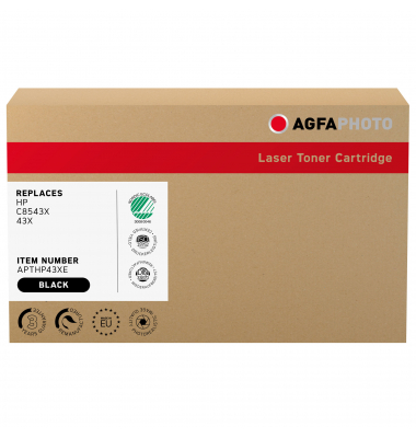 AgfaPhoto Toner APTHP43XE wie HP C8543X schwarz