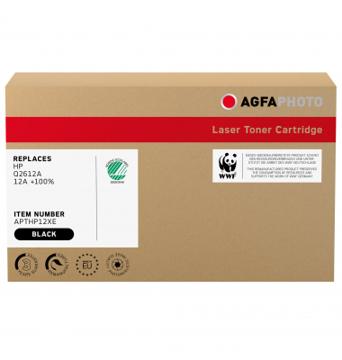 AgfaPhoto Toner APTHP12XE wie HP Q2612A schwarz