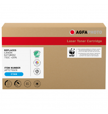 AgfaPhoto Toner APTC731CE wie Canon 6271B002 cyan