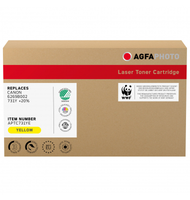 AgfaPhoto Toner APTC731YE wie Canon 6269B002 gelb