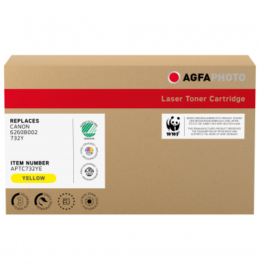 AgfaPhoto Toner APTC732YE wie Canon 6260B002 732Y gelb