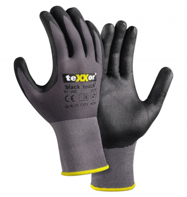 teXXor Handschuh black touch 2450-8 grsw Gr.08