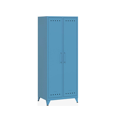 BISLEY Stahlschrank Fern Maxi FERMAX605 blau 70,0 x 51,0 x 180,0 cm, aufgebaut