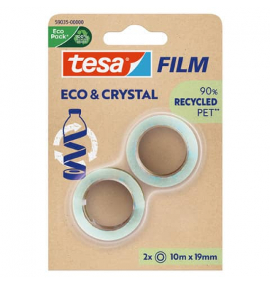 59035-00000-00 Klebefilm 2ST PET ECO & CRYSTAL klar