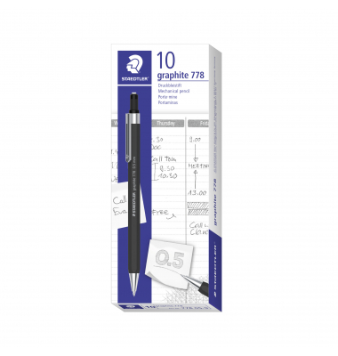 STAEDTLER Druckbleistift graphite 778 05-9 B 0,5mm Schaft schwarz