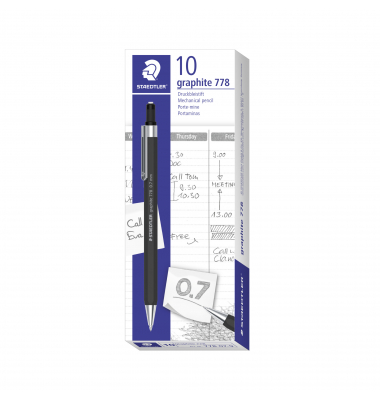 STAEDTLER Druckbleistift graphite 778 07-9 B 0,7mm Schaft schwarz